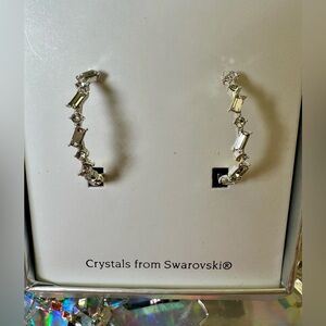 Swarovski Silver and Clear Crystal Earrings